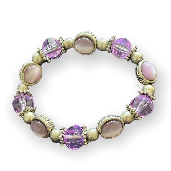 Lavender purple gemstone stretch bracelet (NWOT) - Picture 1 of 4